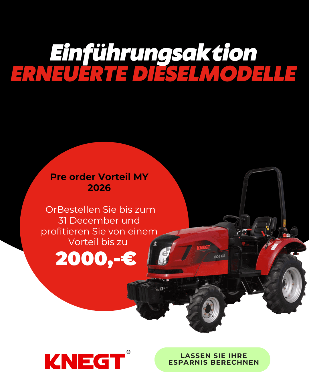 Bis zu 2.000 € Vorteil auf MY-2026-Dieselmodelle